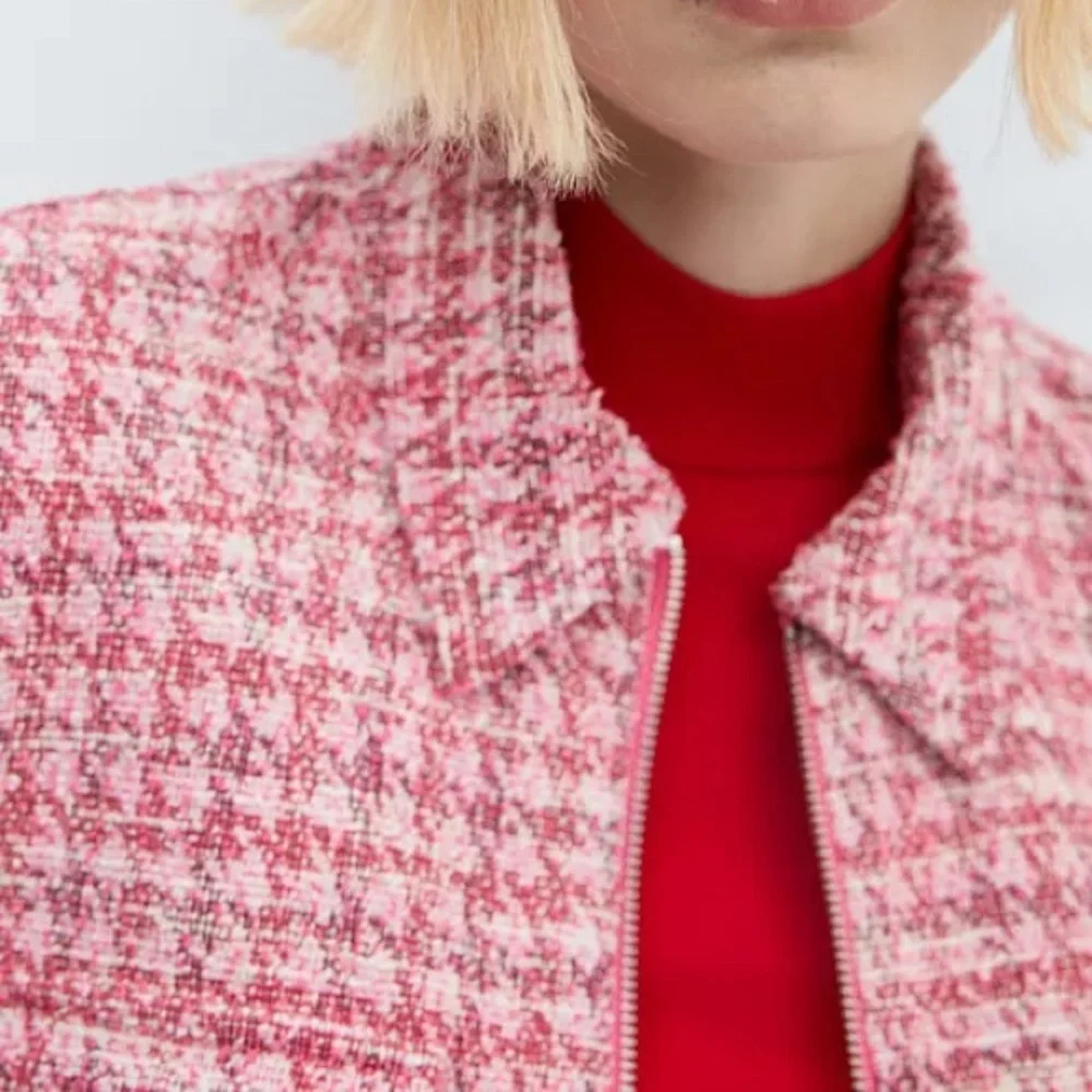 NWT MANGO HOUNDSTOOTH TWEED SKIRT & JACKET SET - SIZE S - Picture 11 of 16